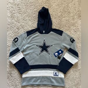 Starter Dallas Cowboys Hockey Style Jersey Pullover Hoodie